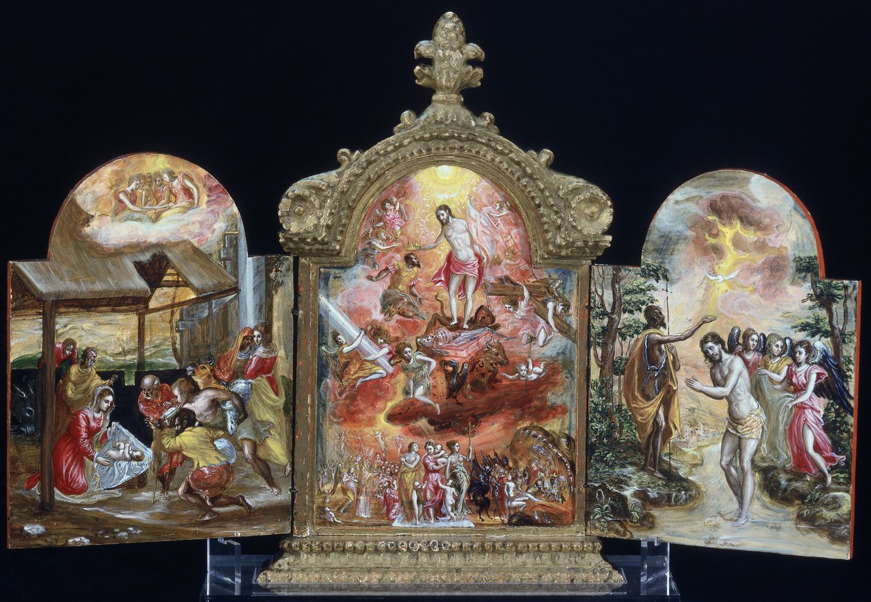 Hordozható oltár (tempera fán) alkotó: El Greco