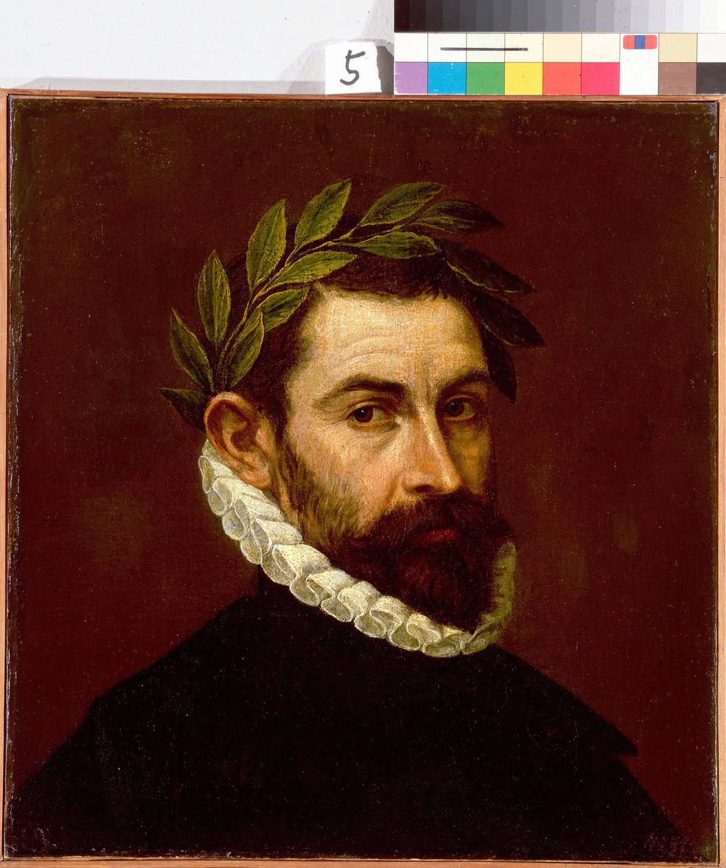 ""Alonso de Ercilla y Zuniga (1533-1594) költő portréja"" Domenikos Theotokopoulos, El Greco (1540-1614) festménye 1576-1578 Méret: 44,3x41,5 cm Szentpétervári Ermitázs Múzeum alkotó: El Greco