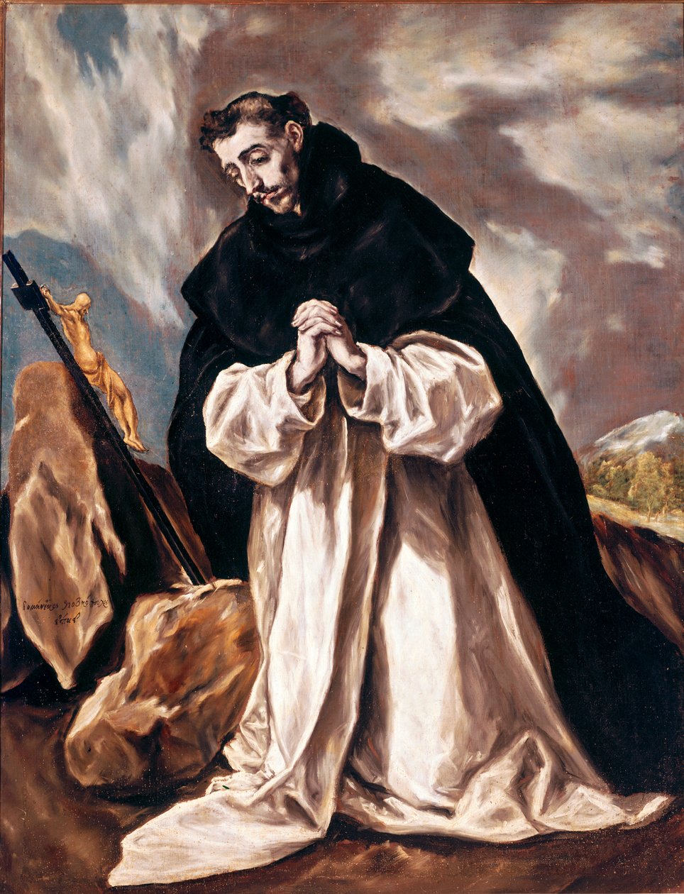 Szent Dominika imában Domenikos Theotokopoulos dit El Greco festménye (1541-1614) 1598-1603 V. 120x88 cm-es toledói székesegyház (Toledo) alkotó: El Greco