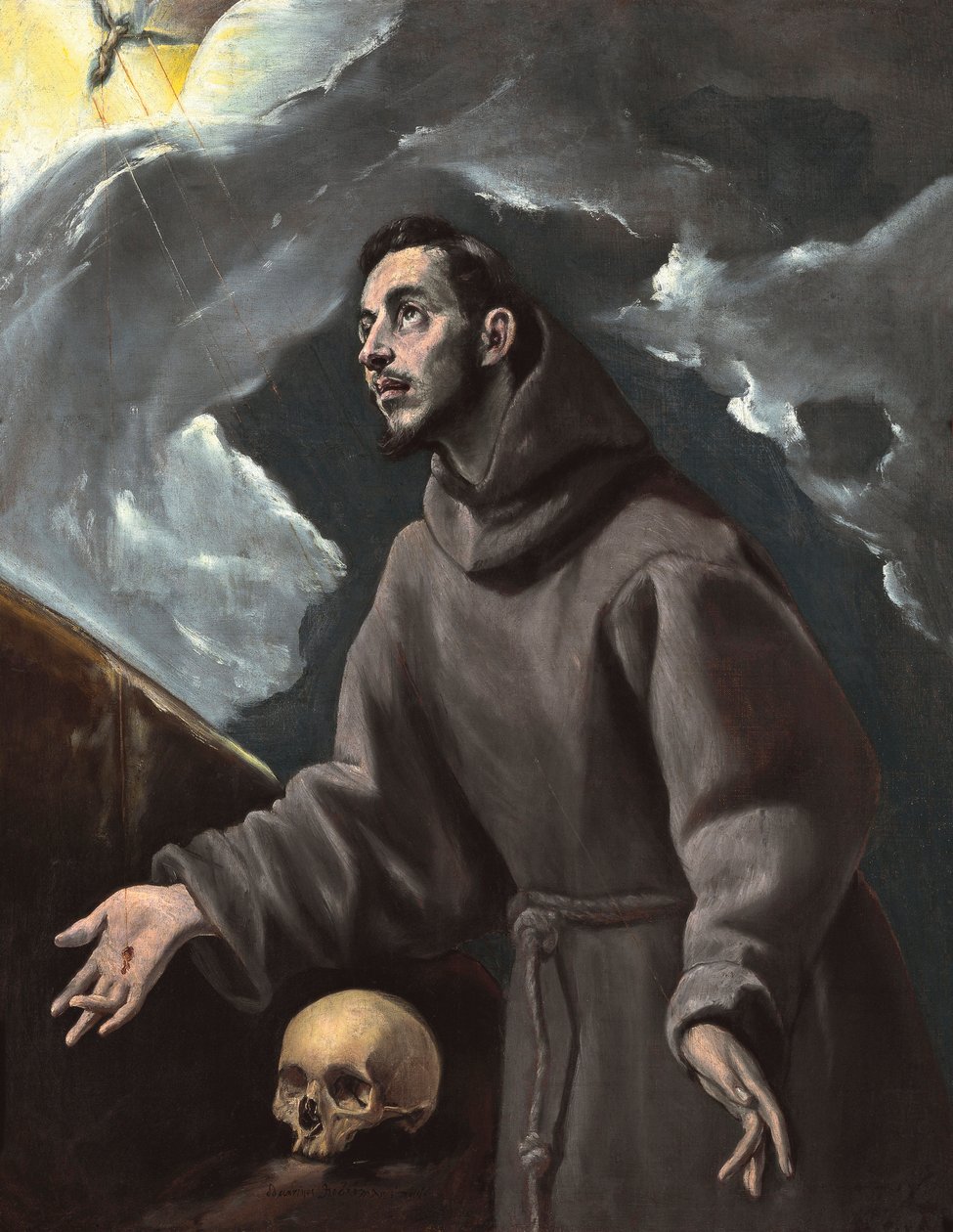 Szent Ferenc megkapja a Stigmatát, El Greco, Dominico (1541-1614). Olajfestmény alkotó: El Greco