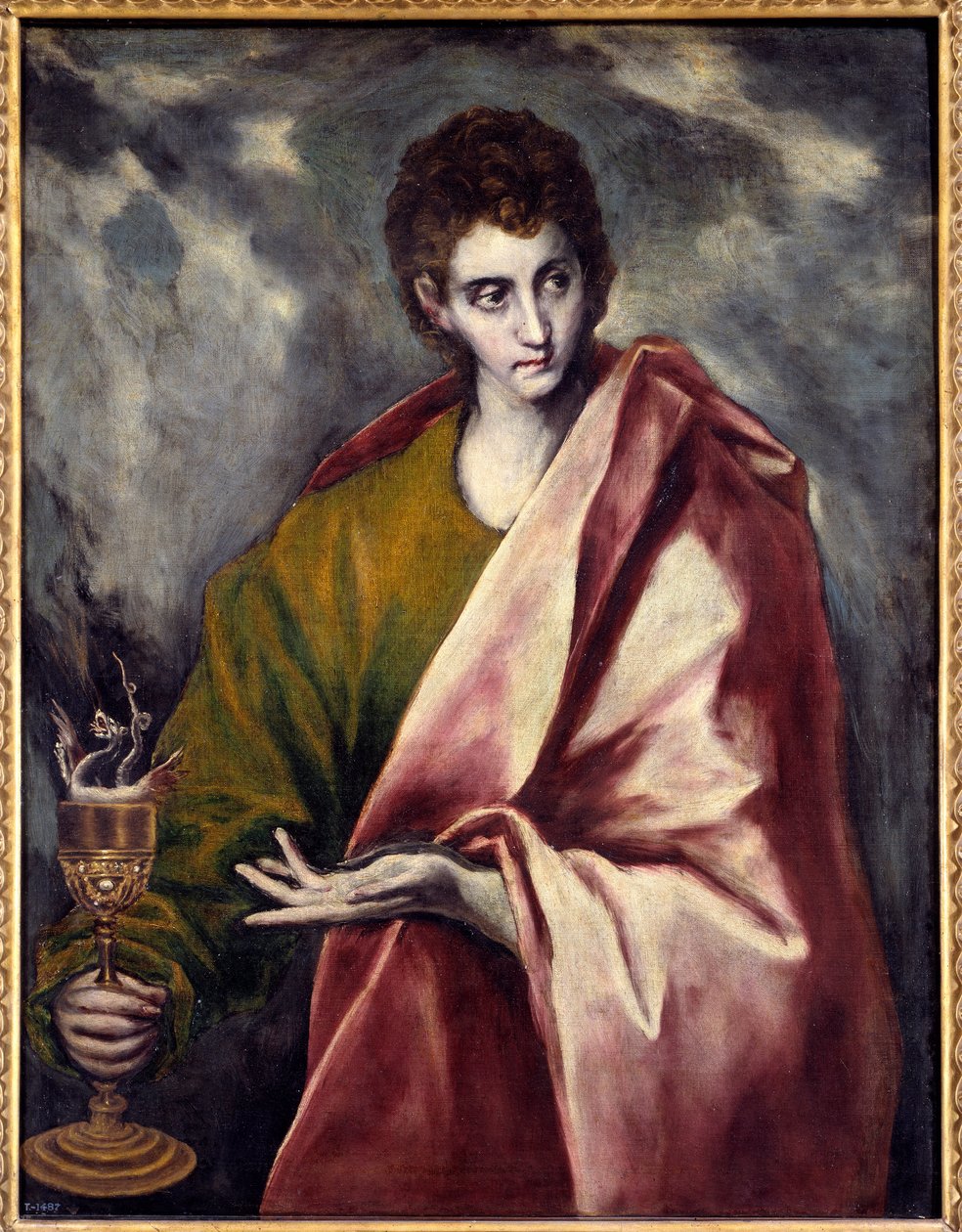 Szent János evangélista Domenikos Theotokopoulos dit El Greco festménye (1541-1614) 17. század V. 0,9x0,77 m Madrid, Musee du Prado – Szent János evangélista. Domenikos Theotokopoulos, El Greco (1541-1614) festménye alkotó: El Greco