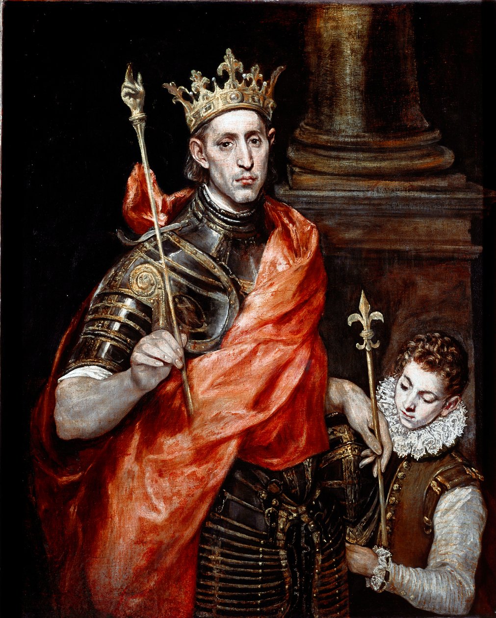 Szent Lajos, Franciaország királya és egy oldal (Festmény alkotó: El Greco