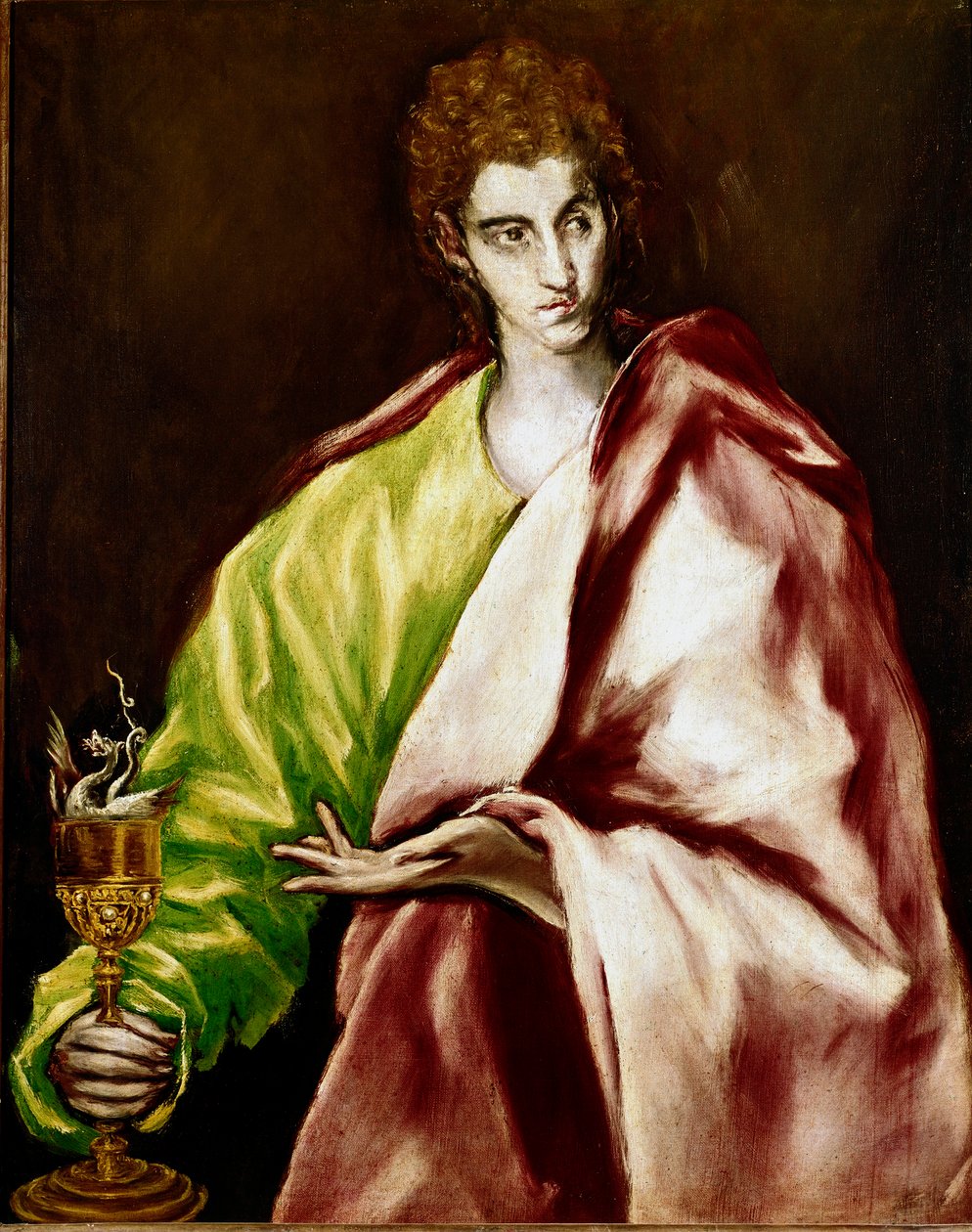 Az Apotra Szent Xoin, az evangélista festménye Domenikos Theotokopoulos west El Greco (1540-1614) alkotó: El Greco