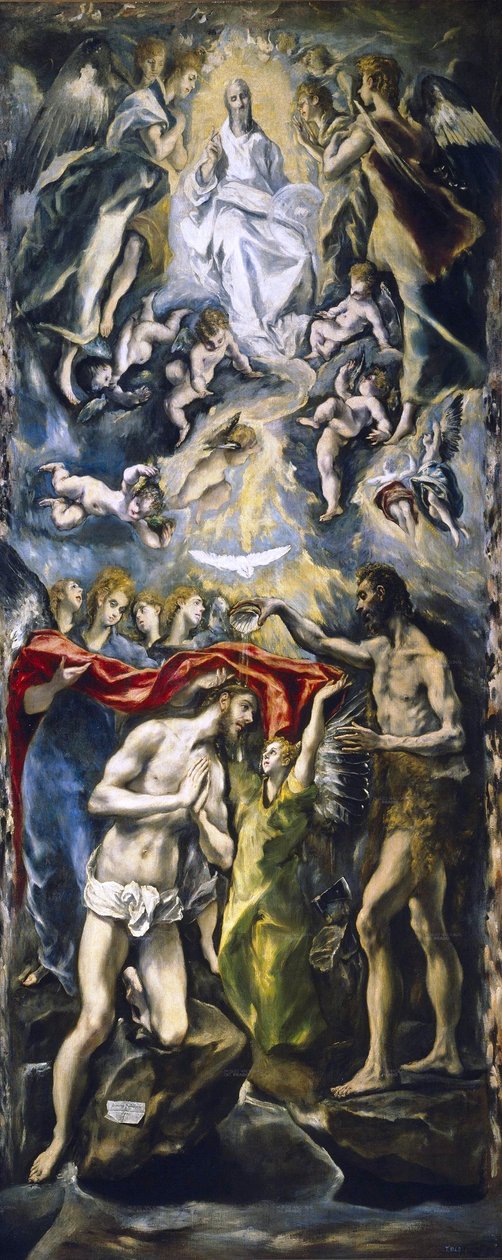Krisztus keresztsége, 1597 körül (olaj, vászon) alkotó: El Greco