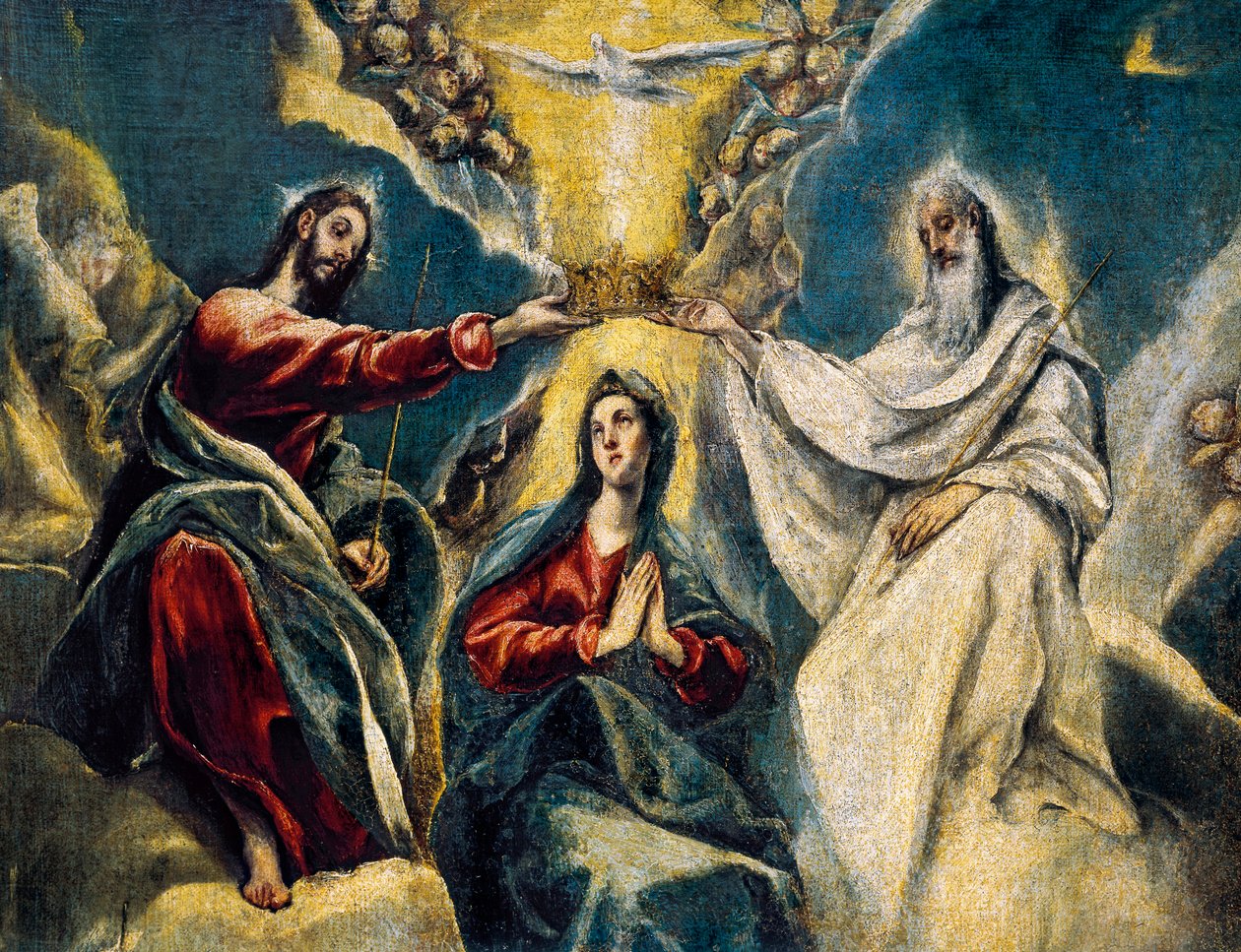 A Szűz koronázása, részlet alkotó: El Greco
