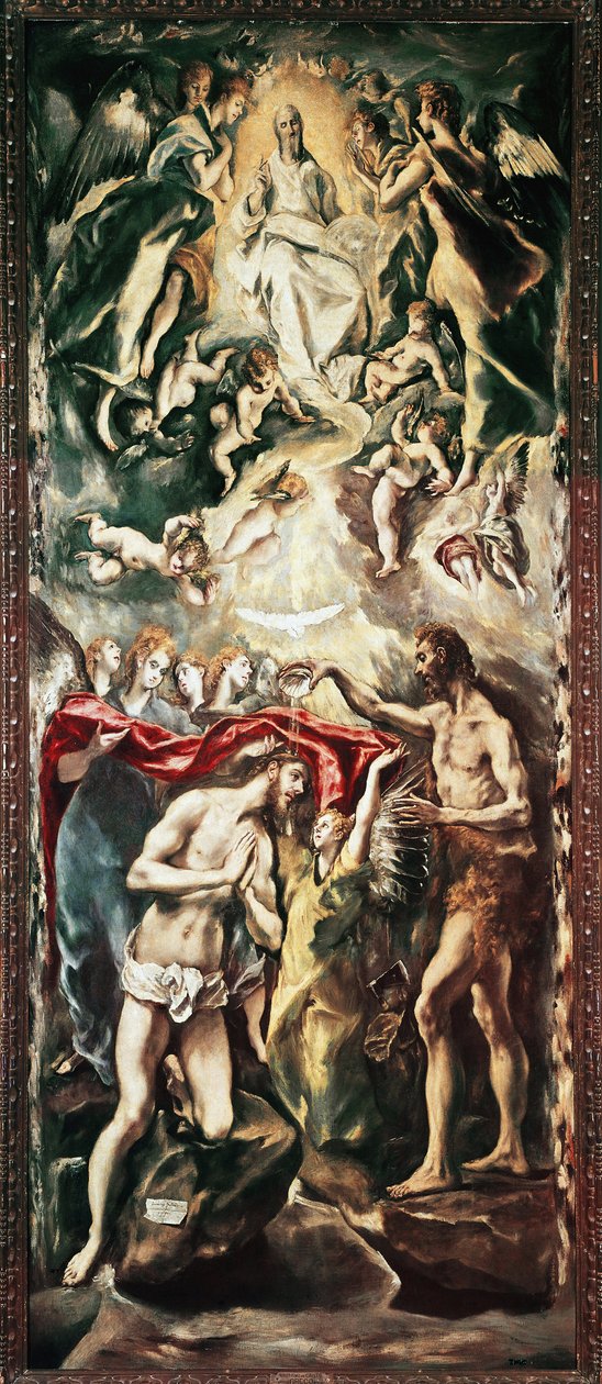 Krisztus keresztsége (olaj, vászon alkotó: El Greco