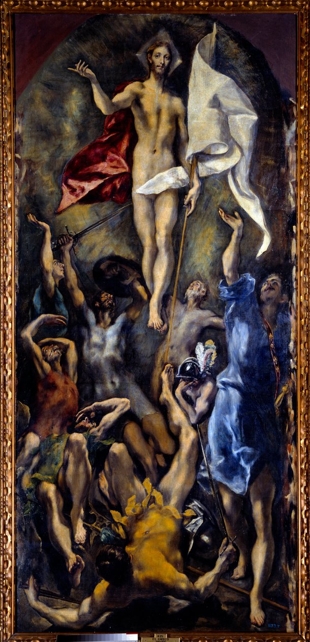 Krisztus feltámadása. Domenikos Theotokopoulos Dit El Greco (1540-1614) festménye alkotó: El Greco