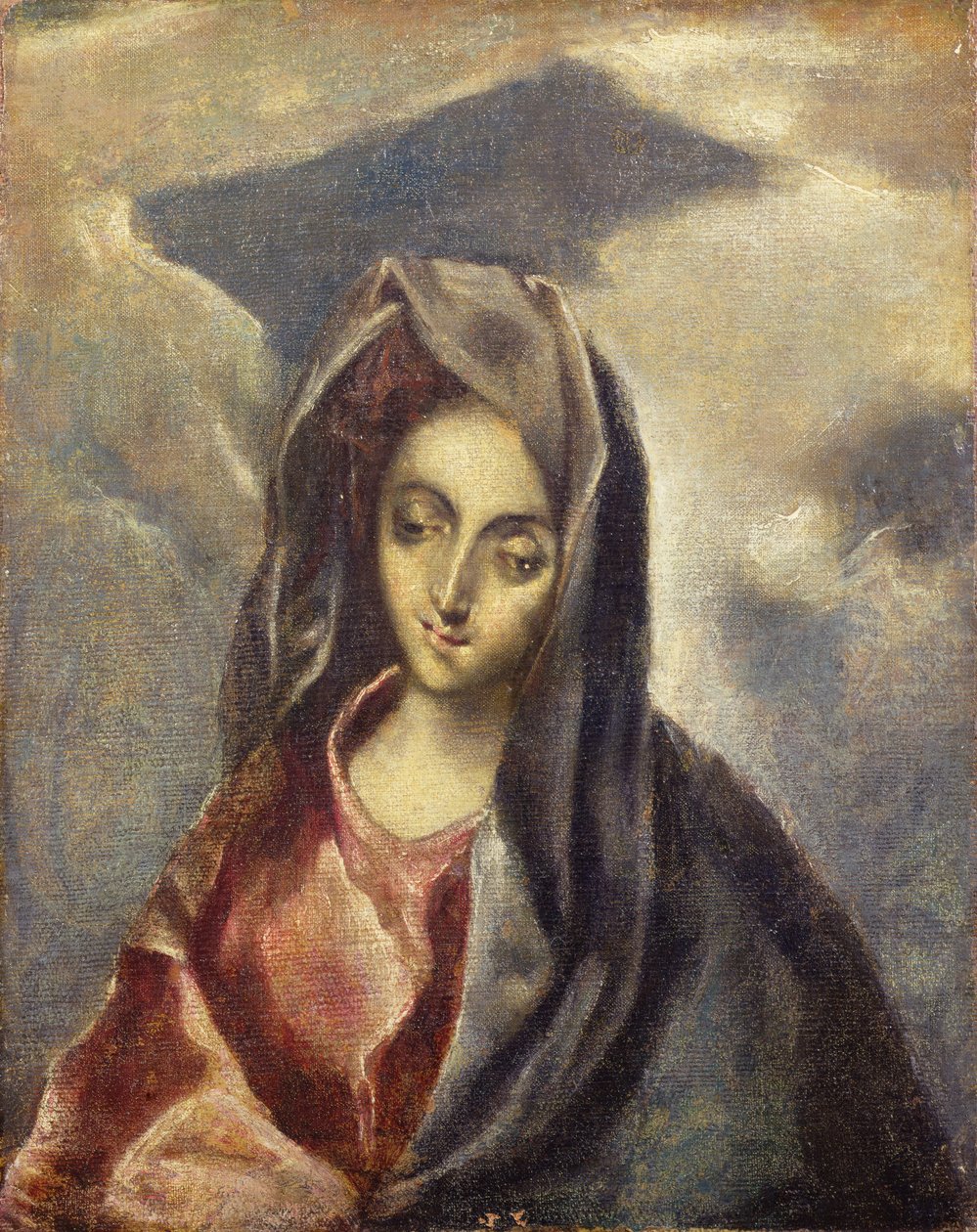 A Madonna, 1600 körül (olaj, vászon) alkotó: El Domenico (after) Greco