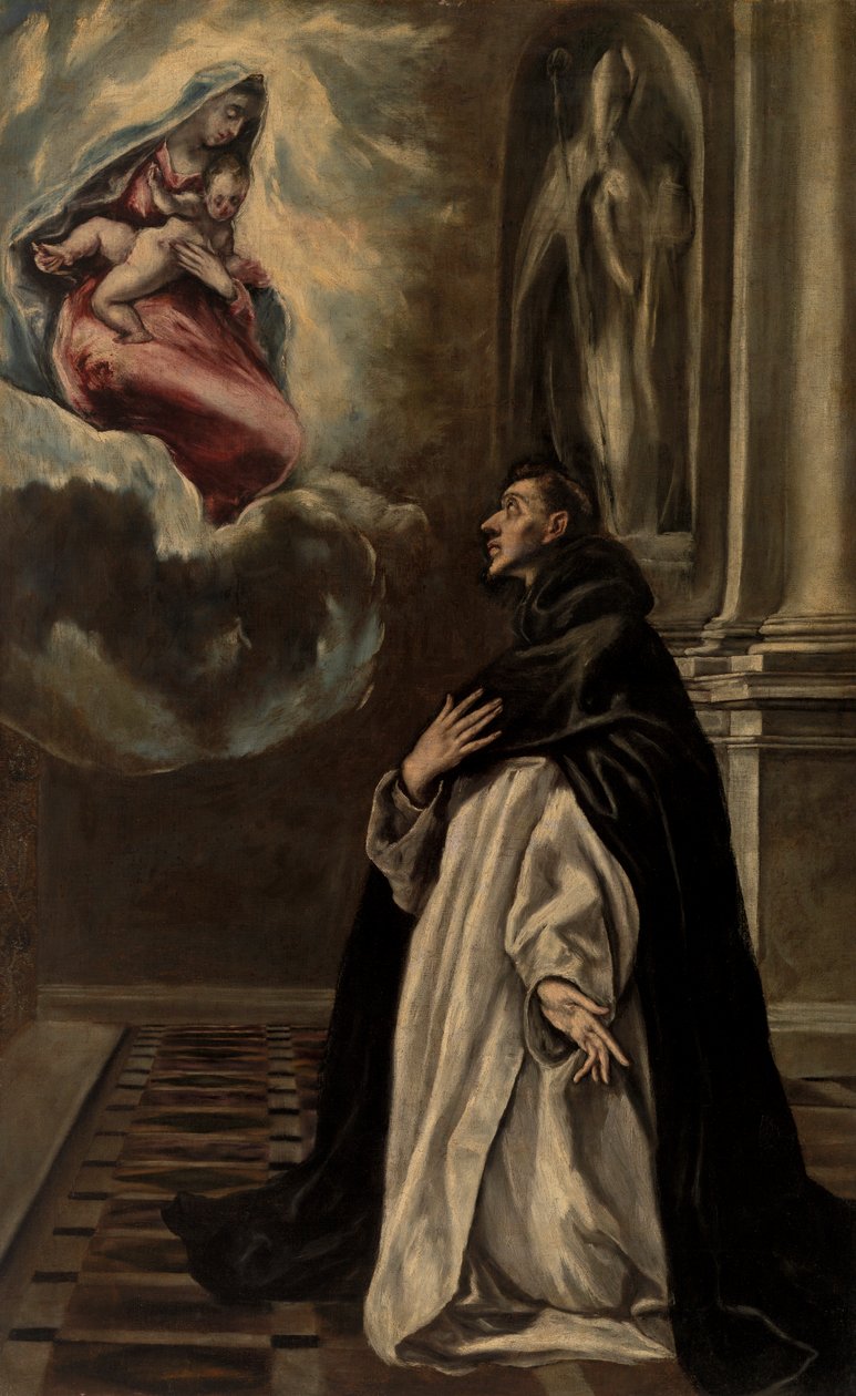 A Szűz és a Gyermek megjelenése Szent Jácintnak alkotó: El Greco (Domenikos Theotokopoulos)