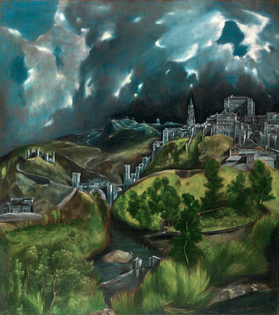 Kilátás Toledo városára alkotó: El Greco