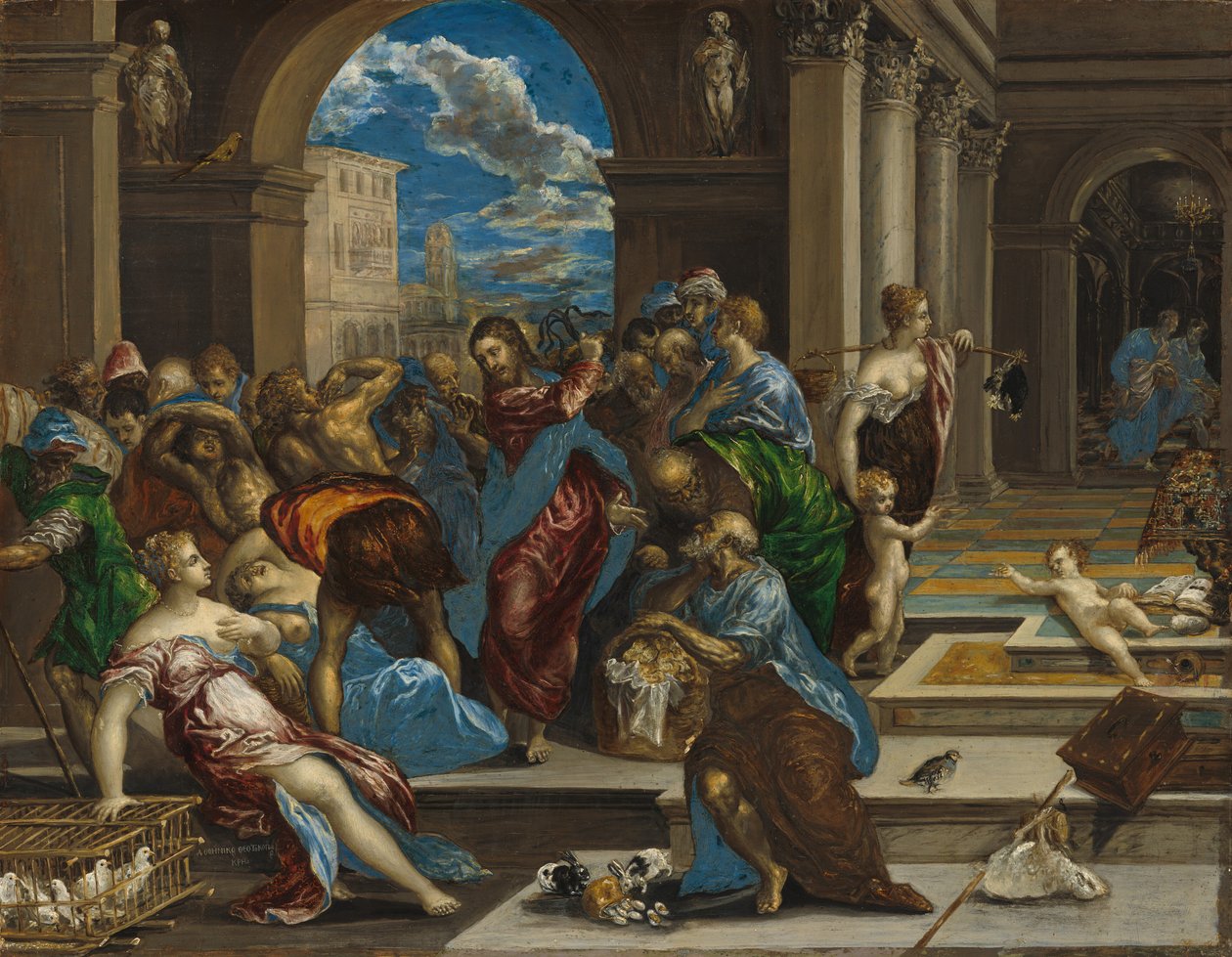 Krisztus megtisztítja a templomot alkotó: El Greco