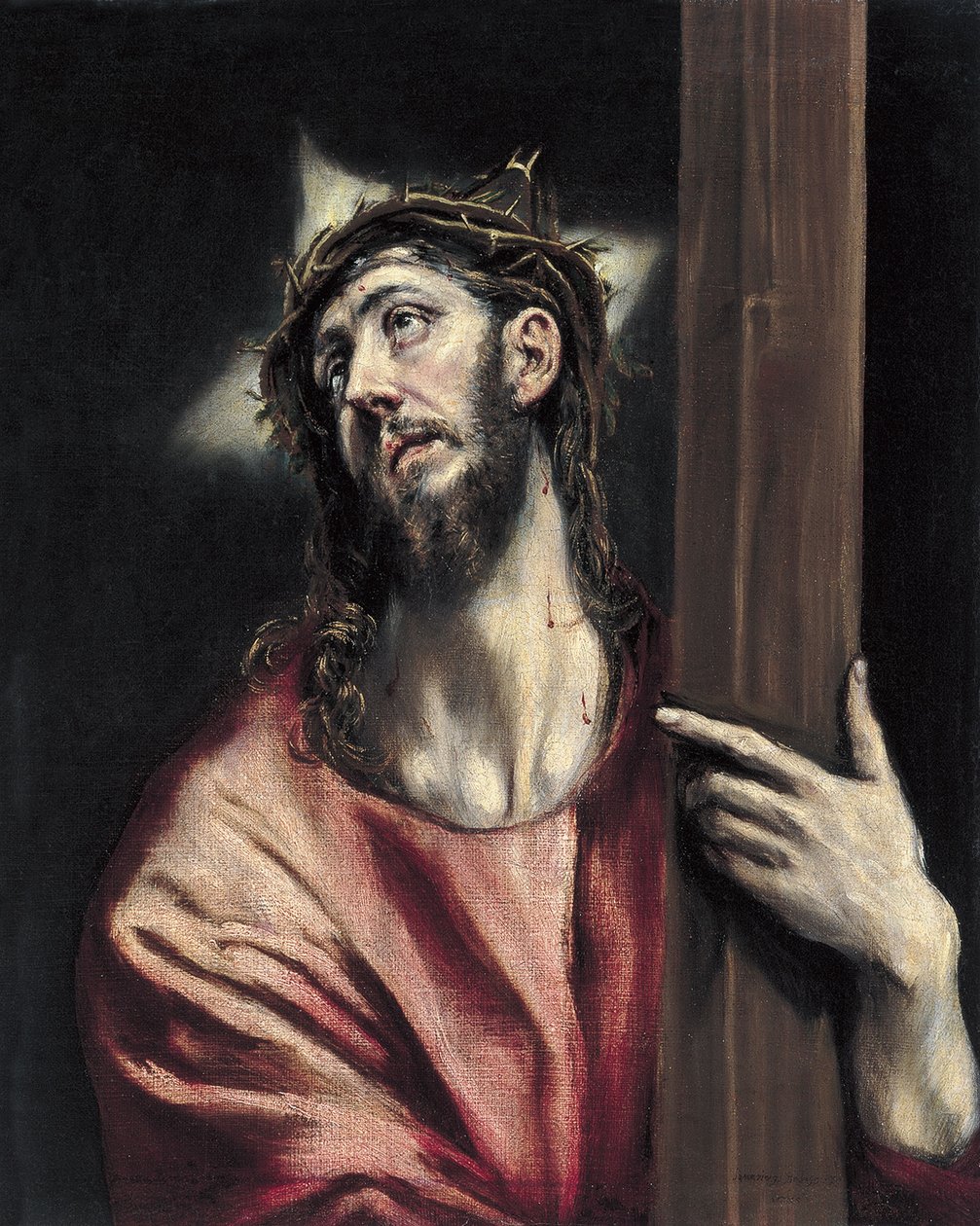 Krisztus tartja a keresztet alkotó: El Greco