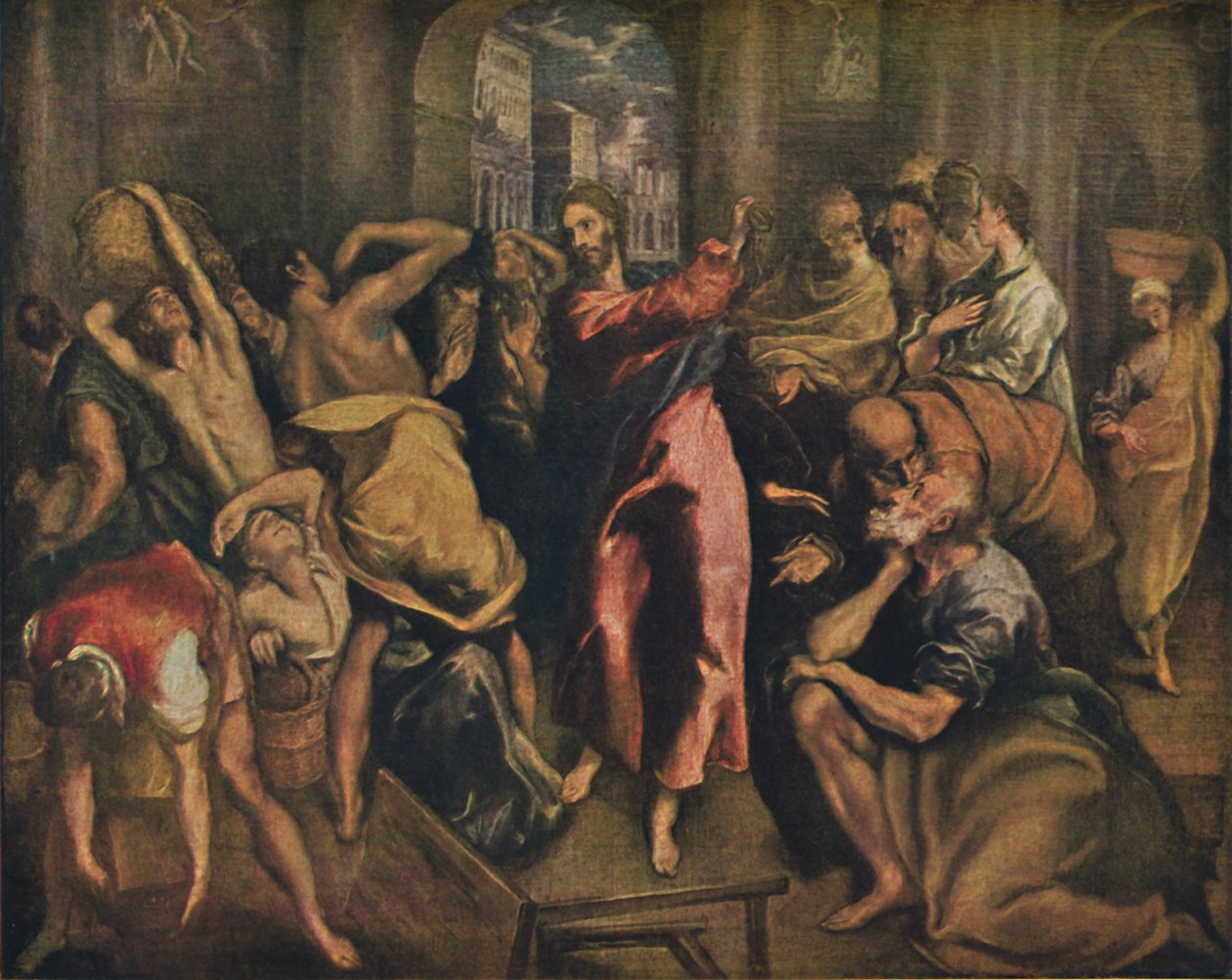 Die Tempelreinigung, Krisztus megtisztítja a templomot, c1570, 1938 alkotó: El Greco