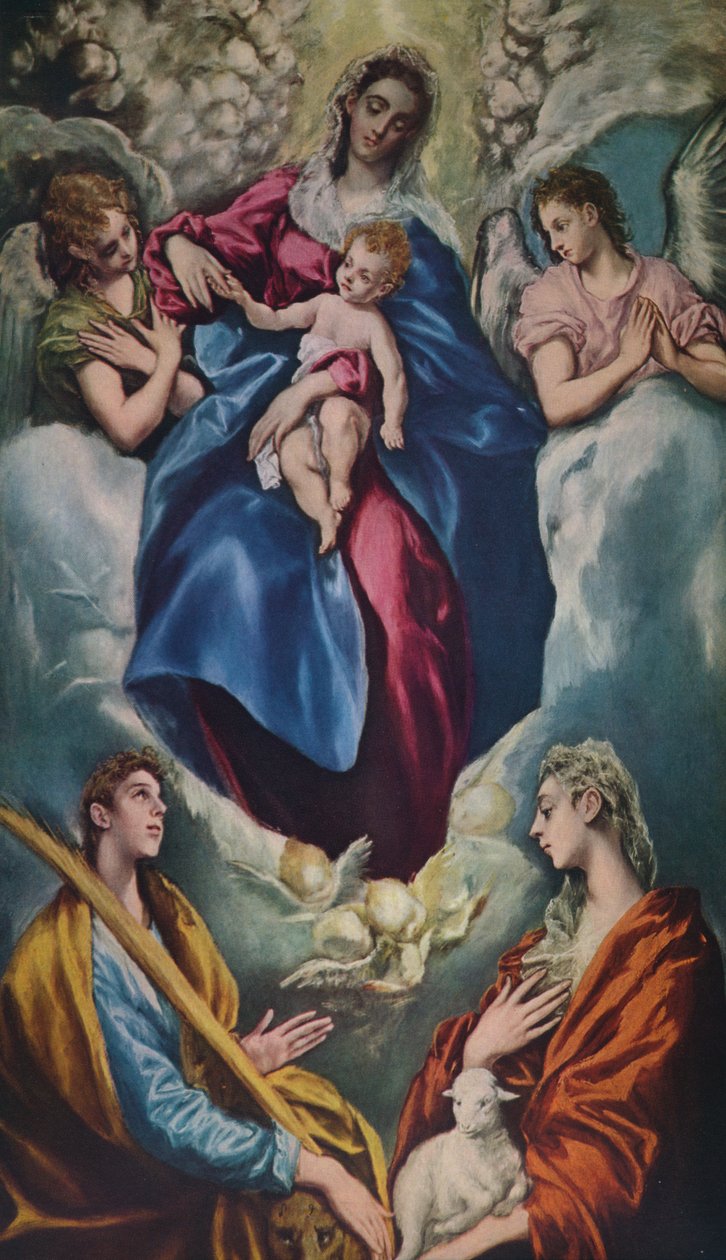 Madonna és gyermek Szent Mártonnal és Szent Ágnessel, 1597-1599 alkotó: El Greco