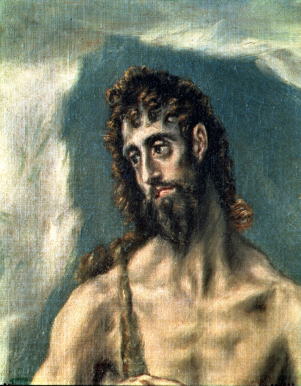 SS. János evangélista és Keresztelő János, Keresztelő részlet, 1605-10 olaj, vászon, 86552 részlet alkotó: El Greco