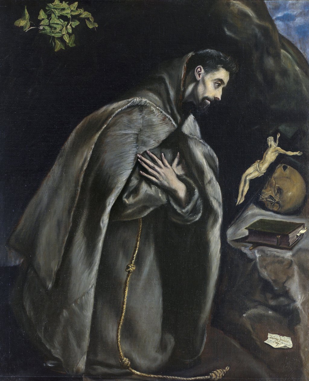 Szent Ferenc imában a feszület előtt alkotó: El Greco