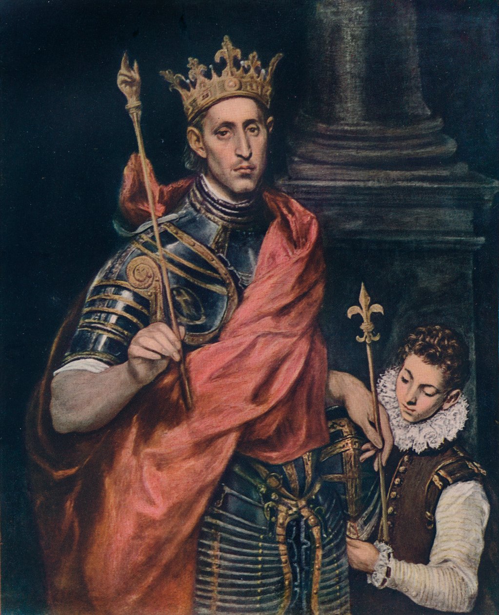 Szent Lajos francia király lappal, c1590 alkotó: El Greco