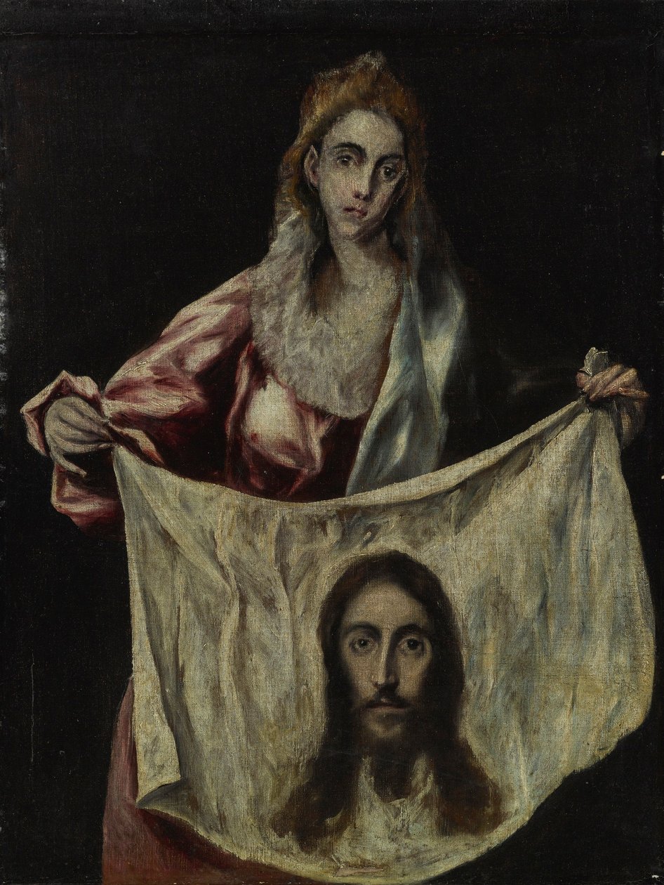 Szent Veronika, aki a fátylat tartja alkotó: El Greco