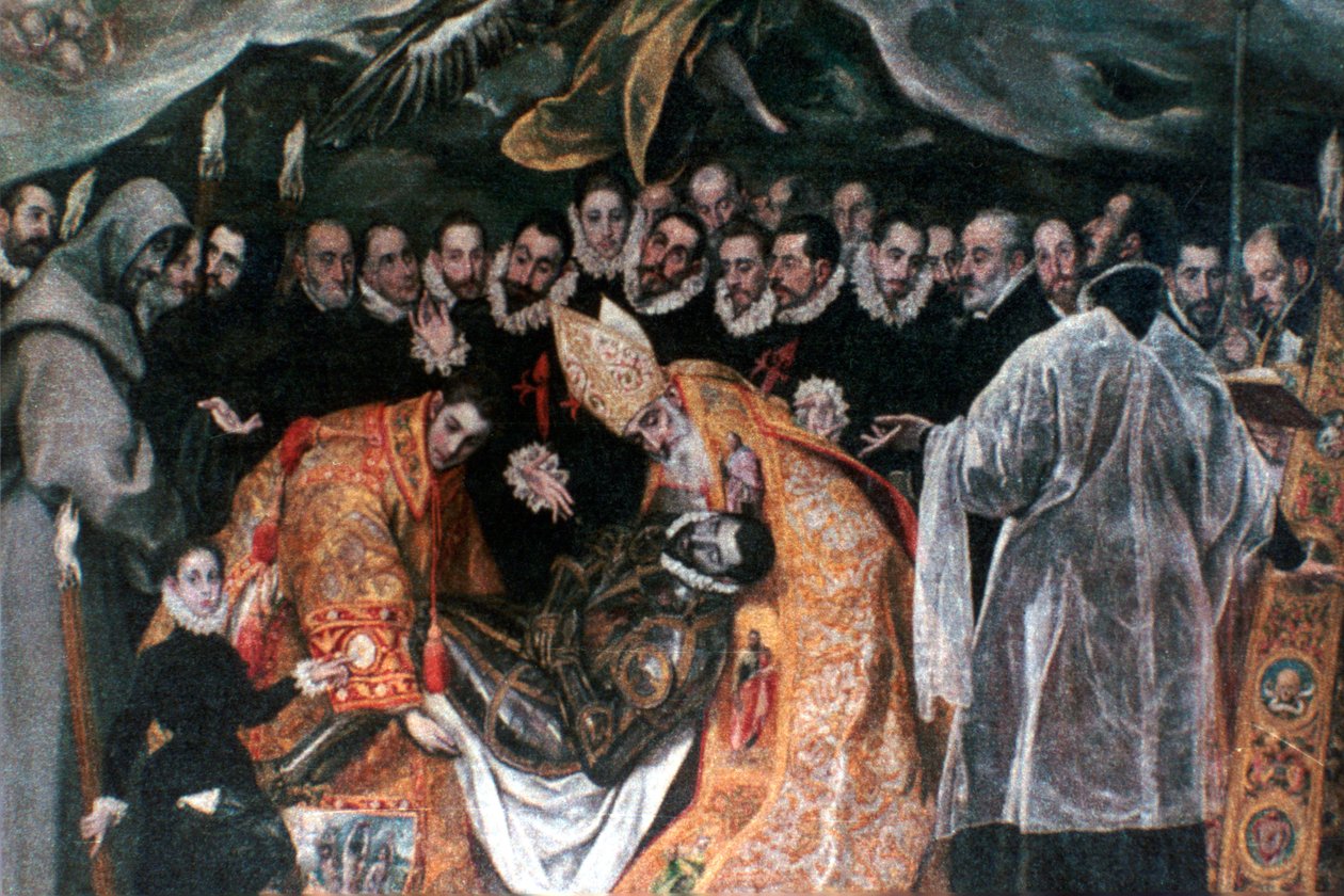 Orgaz gróf temetésének részlete, 1586-1588 alkotó: El Greco