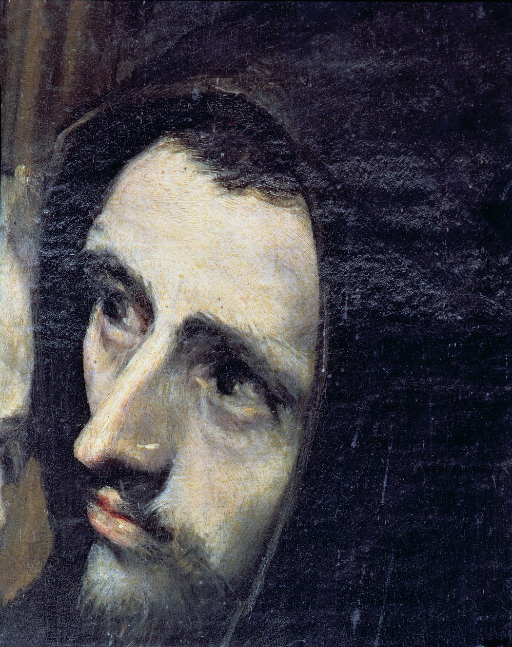 Orgaz gróf temetése, egy 1323-as legendából, egy ferences szerzetes részlete, 1586-88 olaj, vászon, 44240 részlet alkotó: El Greco