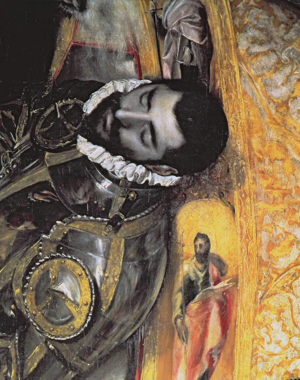 Orgaz gróf temetése, egy 1323-as legendából, a gróf részlete, 1586-88 olaj, vászon 44240 részlet alkotó: El Greco