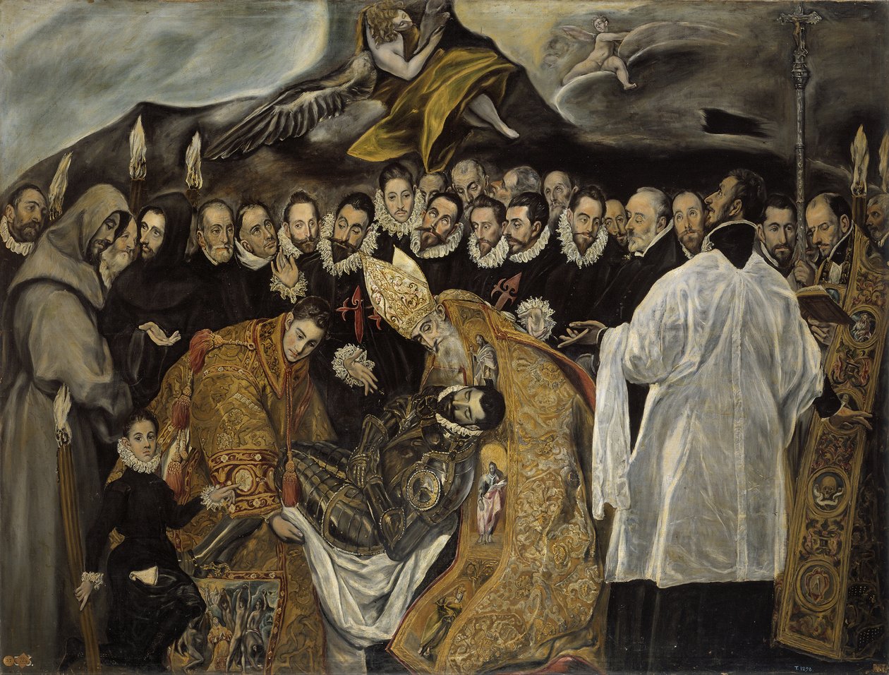 Orgaz gróf temetése alsó része, 1625 körül alkotó: El Greco