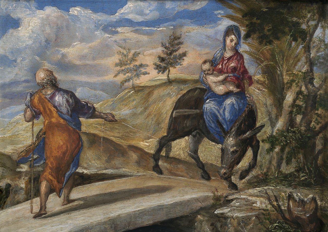 A repülés Egyiptomba, c. 1570 alkotó: El Greco