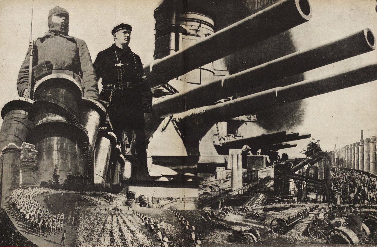 A Vörös Hadsereg. Illusztráció: Szovjetunió építi a szocializmust, 1933. alkotó: Eliezer Markowich Lissitzky