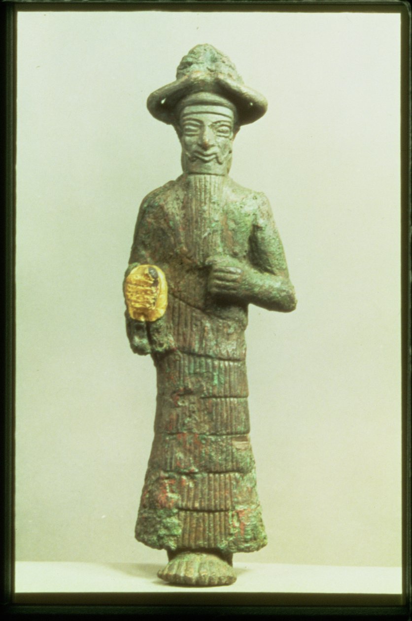 Aranykezű elami isten Susából, Délnyugat-Iránból, i.e. 1800-1700 körül (bronz és arany) alkotó: Elamite