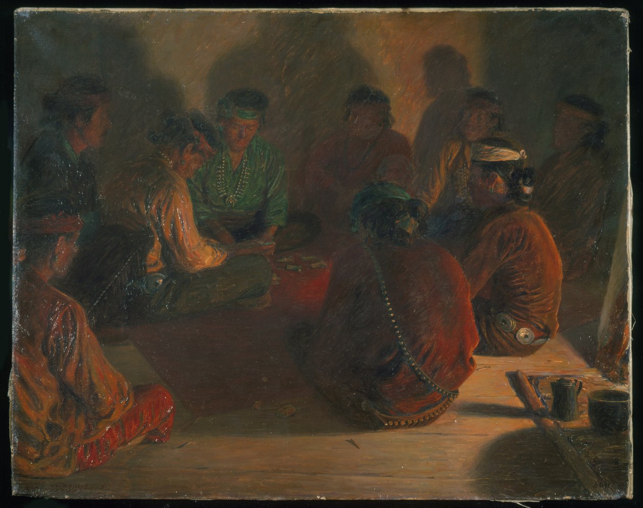 Navajo kártyajátékosok alkotó: Elbridge Ayer Burbank