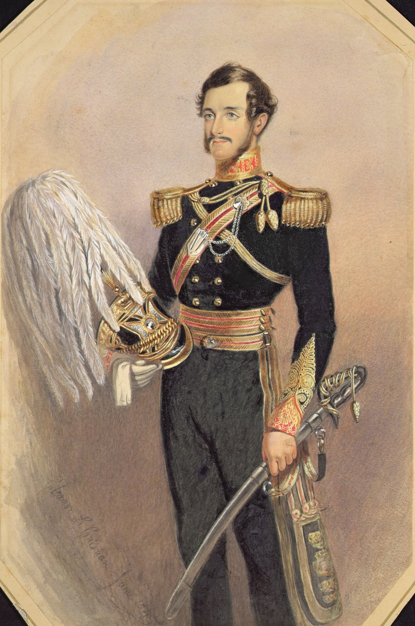 Egy tiszt portréja teljes katonai ruhában, 1840 (wc gumiarábikummal papíron) alkotó: Eleanor Cristian