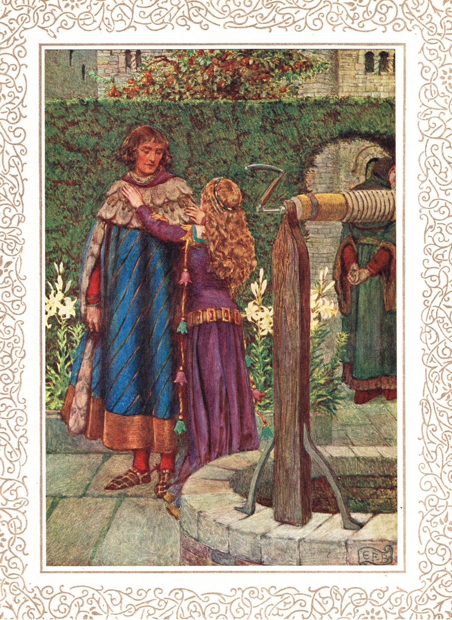 De még mindig veled lenni, látni az arcodat..., illusztráció Alfred Tennyson (1809-92) „A király idilljei” című művéből, a Hodder & Stoughton kiadásában alkotó: Eleanor Fortescue Brickdale
