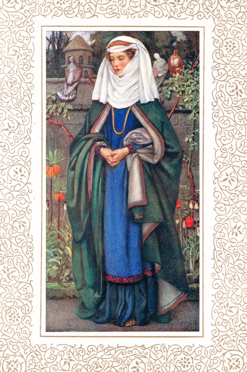 Enid, illusztráció Alfred Tennyson (1809-92) "Idylls of the King" című művéből, kiadó: Hodder & Stoughton alkotó: Eleanor Fortescue Brickdale