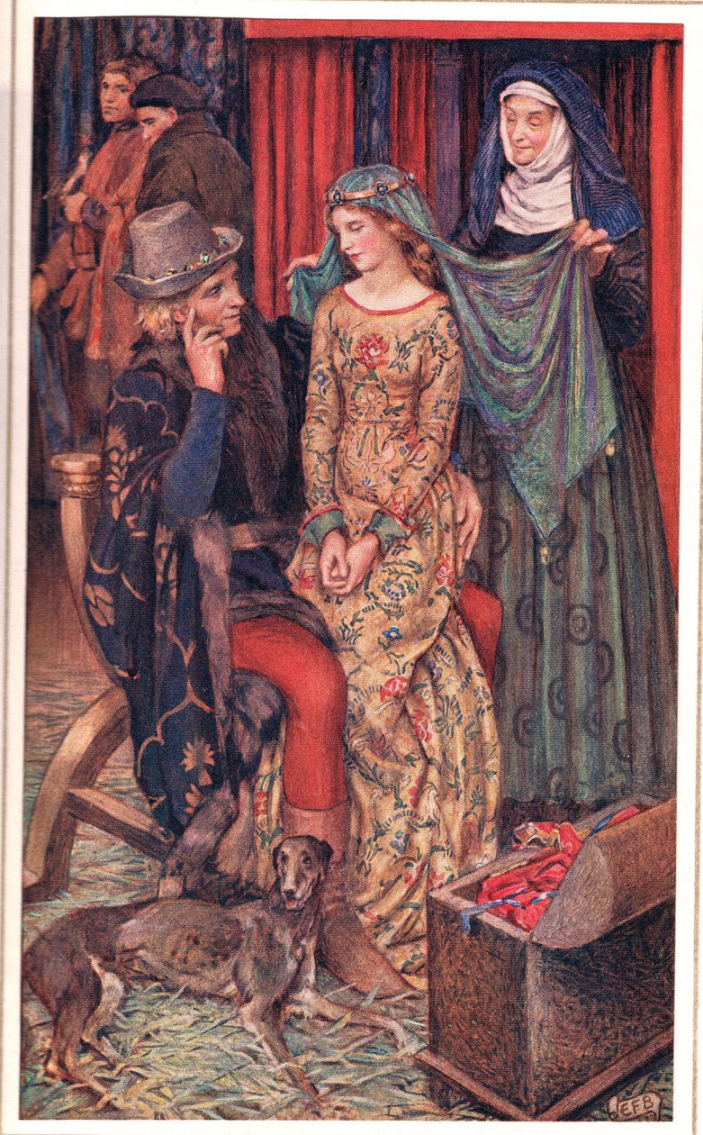 Enid, illusztráció Alfred Tennyson (1809-92) "Idylls of the King" című művéből, kiadó: Hodder & Stoughton alkotó: Eleanor Fortescue Brickdale