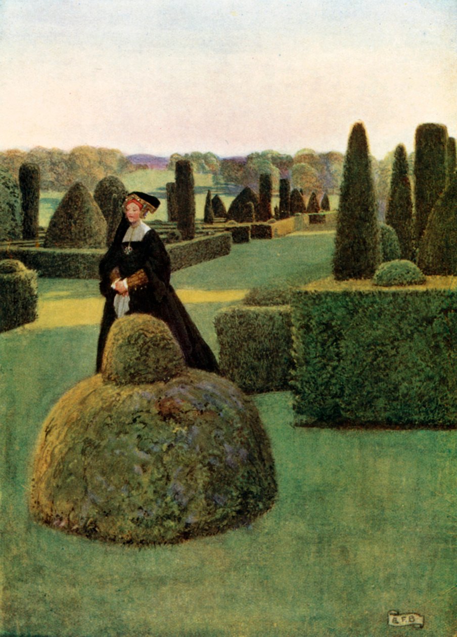 Szép Rosamond. Thomas Delone. Fair Rosamond (színes litográfia) alkotó: Eleanor Fortescue-Brickdale
