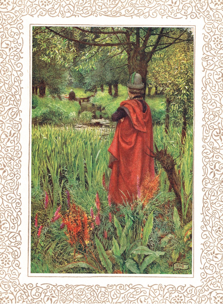 Farewell Fair Lily, illusztráció Alfred Tennyson (1809-92) "Idylls of the King" című könyvéből, kiadó: Hodder & Stoughton alkotó: Eleanor Fortescue Brickdale