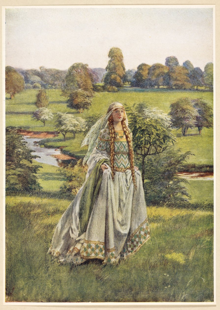 Guinevere, A híres nők aranykönyvéből, Eleanor Fortescue-Brickdale alkotó: Eleanor Fortescue Brickdale