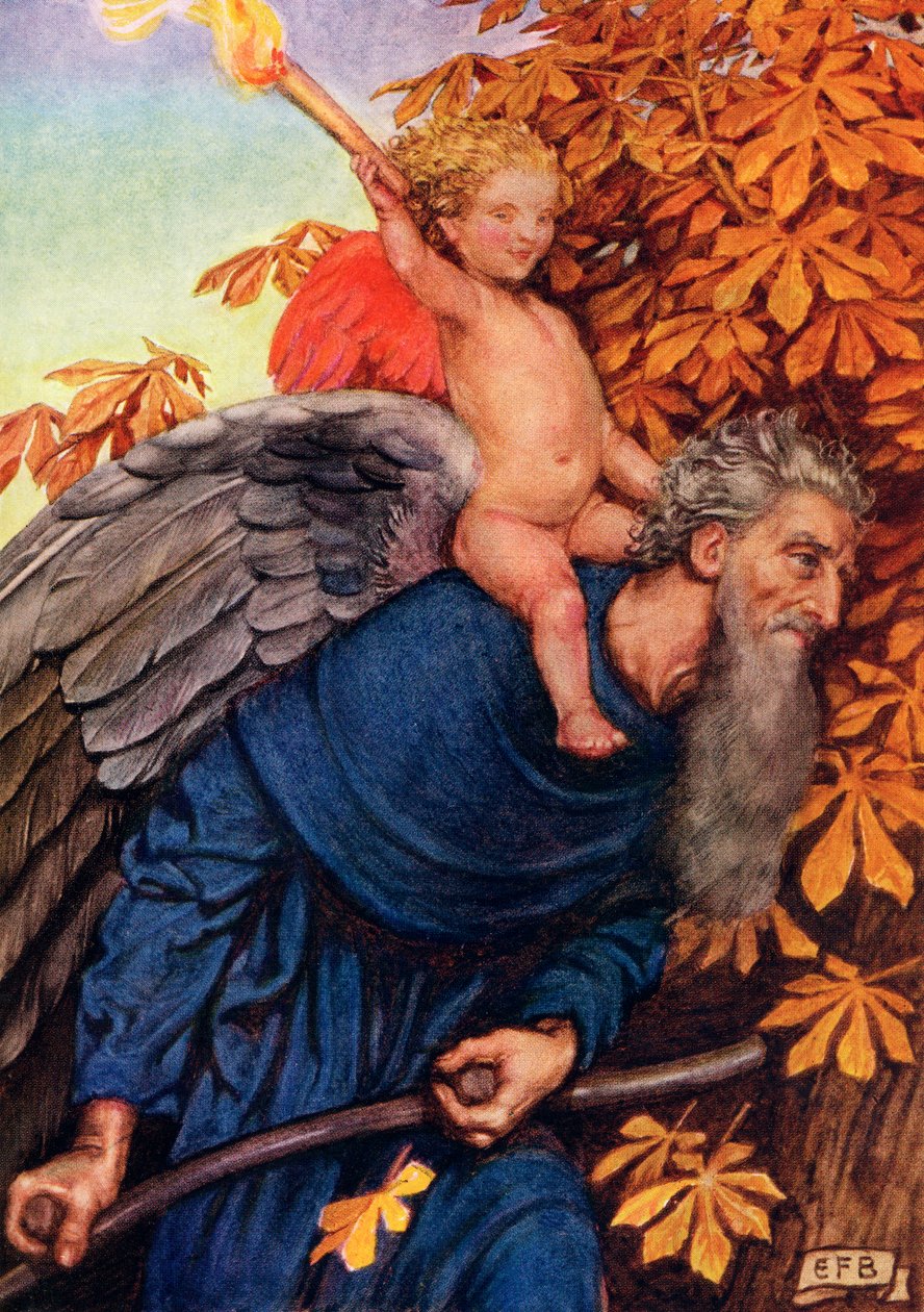 Illusztráció Shakespeare Férfi szerelme című verséhez, az 1919-ben megjelent „Palgrave dalok és szövegek aranykincse” című könyvéből (színes litó) alkotó: Eleanor Fortescue Brickdale