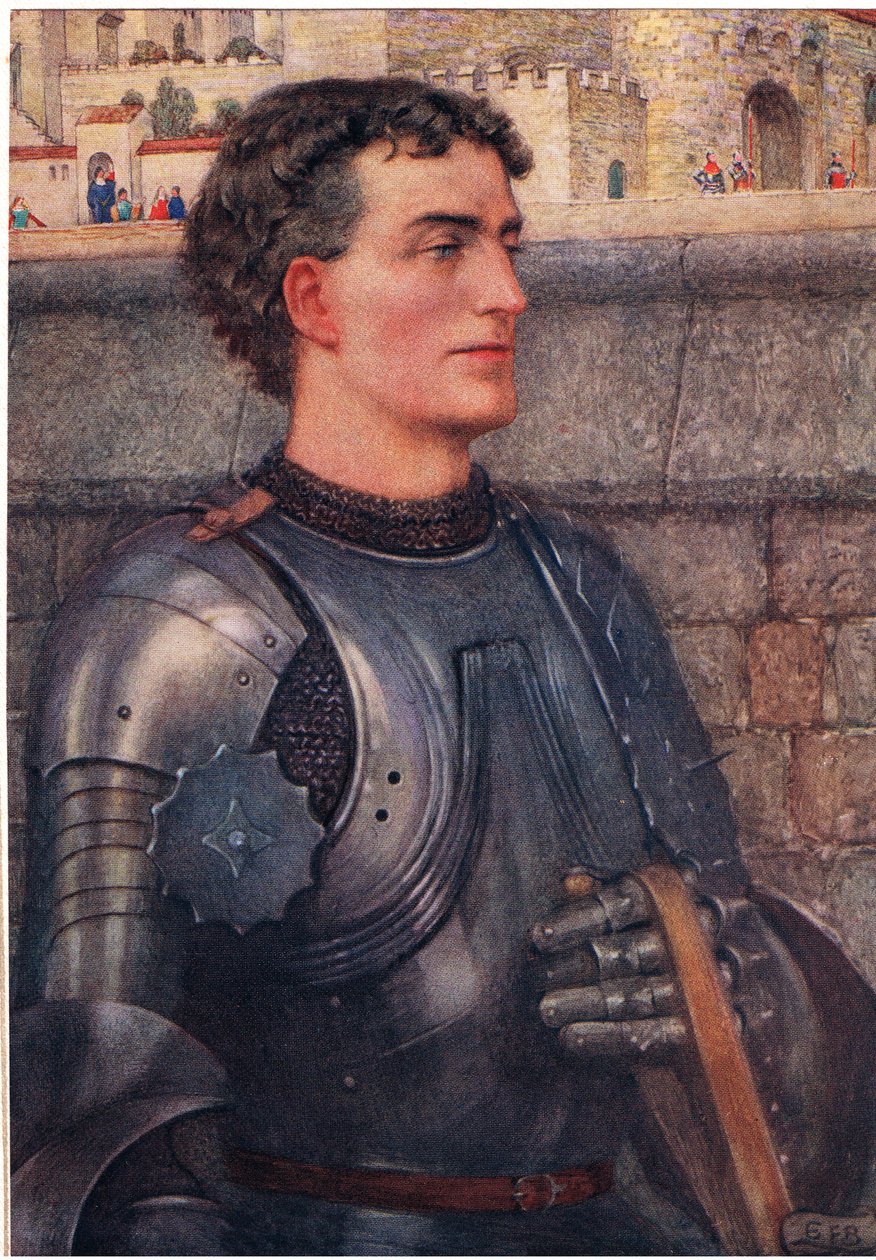 Lancelot, 1910 körül (színes litó) alkotó: Eleanor Fortescue Brickdale