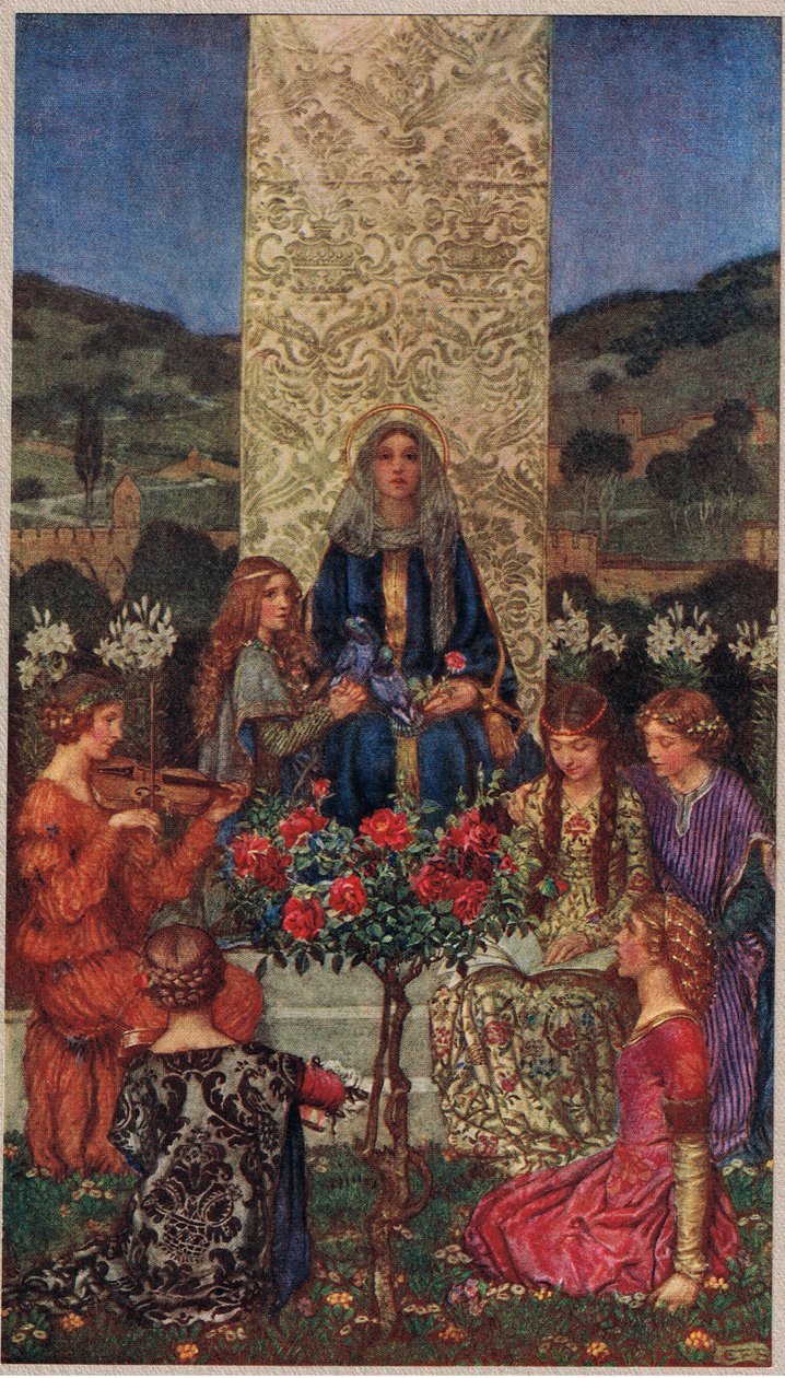 A Szűzanya Magnificat énekel, illusztráció a 