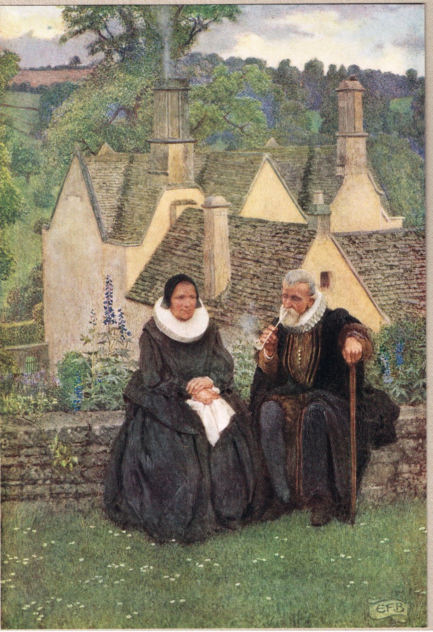 Olyan nyugodtak vagyunk, amikor a szenvedélyek megszűnnek, illusztráció a "The Book of Old English Songs and Ballads"-ból, amelyet Hodder és Stoughton adott ki, 1910 körül (színes litho) alkotó: Eleanor Fortescue Brickdale
