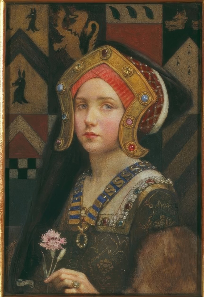 Egy Tudor lány feje alkotó: Eleanor Fortescue Brickdale