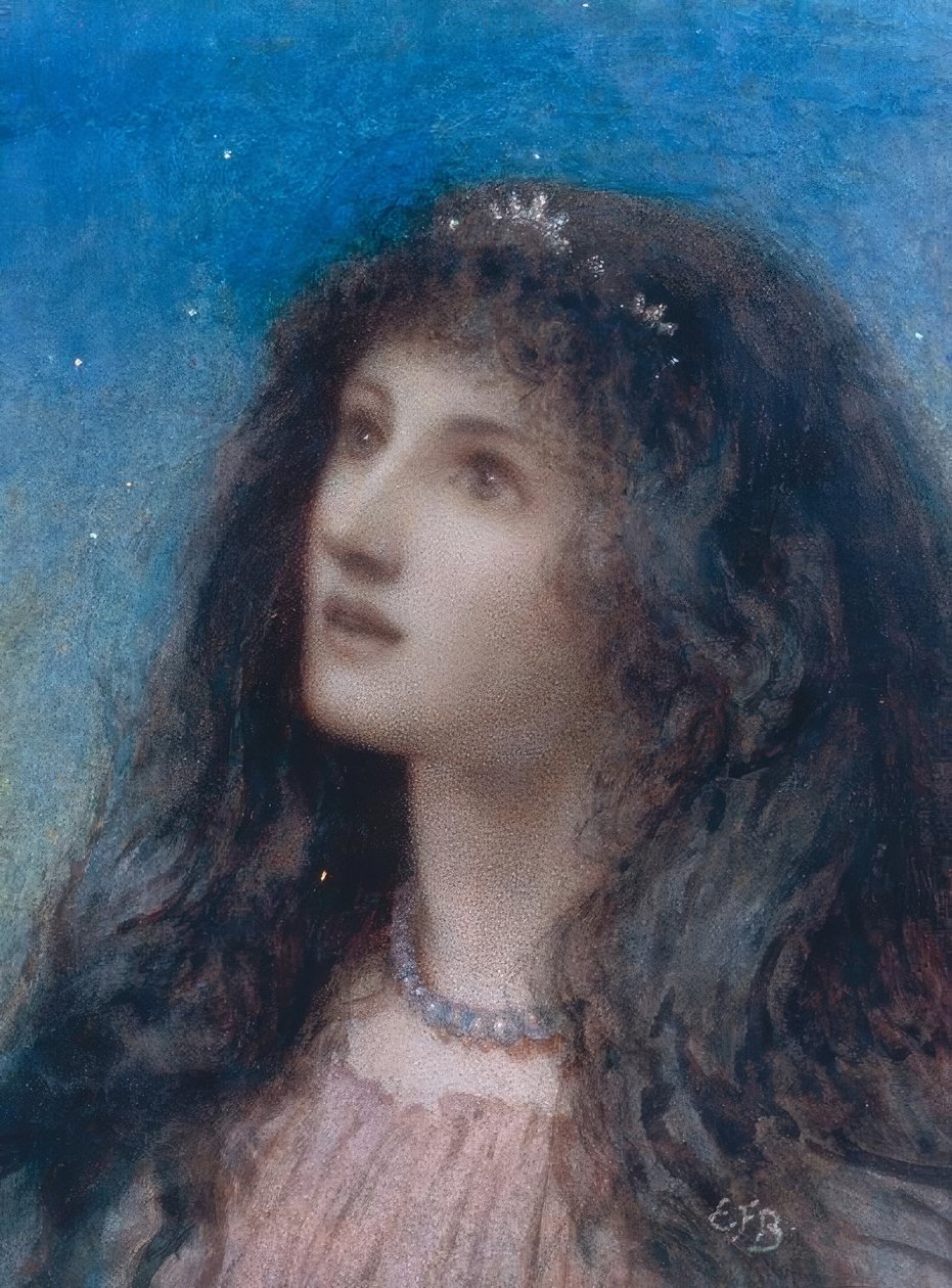 Egy fiatal lány feje éjjel alkotó: Eleanor Fortescue Brickdale