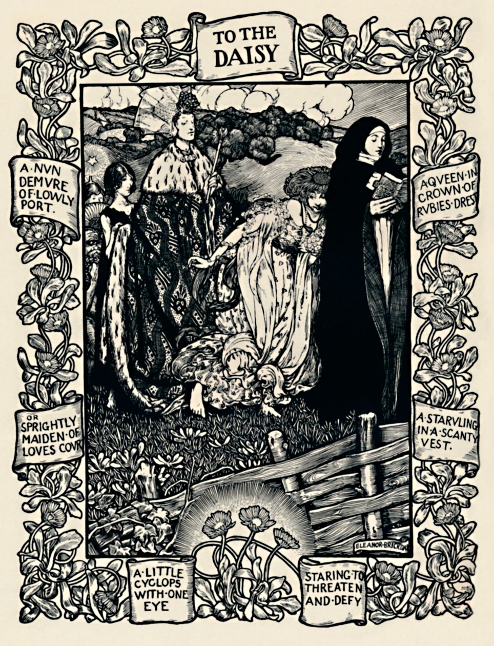 Illusztráció: Wordsworths Poem To The Daisy, 1923. 2. szám alkotó: Eleanor Fortescue Brickdale