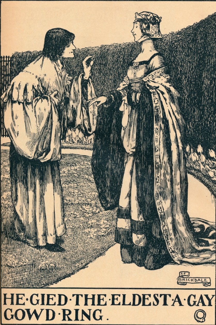 illusztráció: The Twa Sisters o Binnorie, c1900 alkotó: Eleanor Fortescue Brickdale