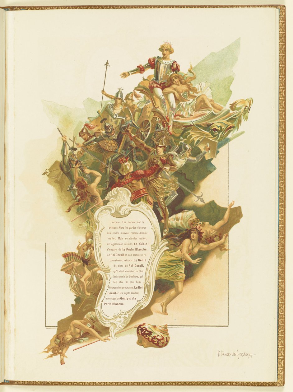 Műsor Marius Petipa és Riccardo Drigo La Perle című balettjéhez, 1896. alkotó: Elena Petrovna Samokish Sudkovskaya