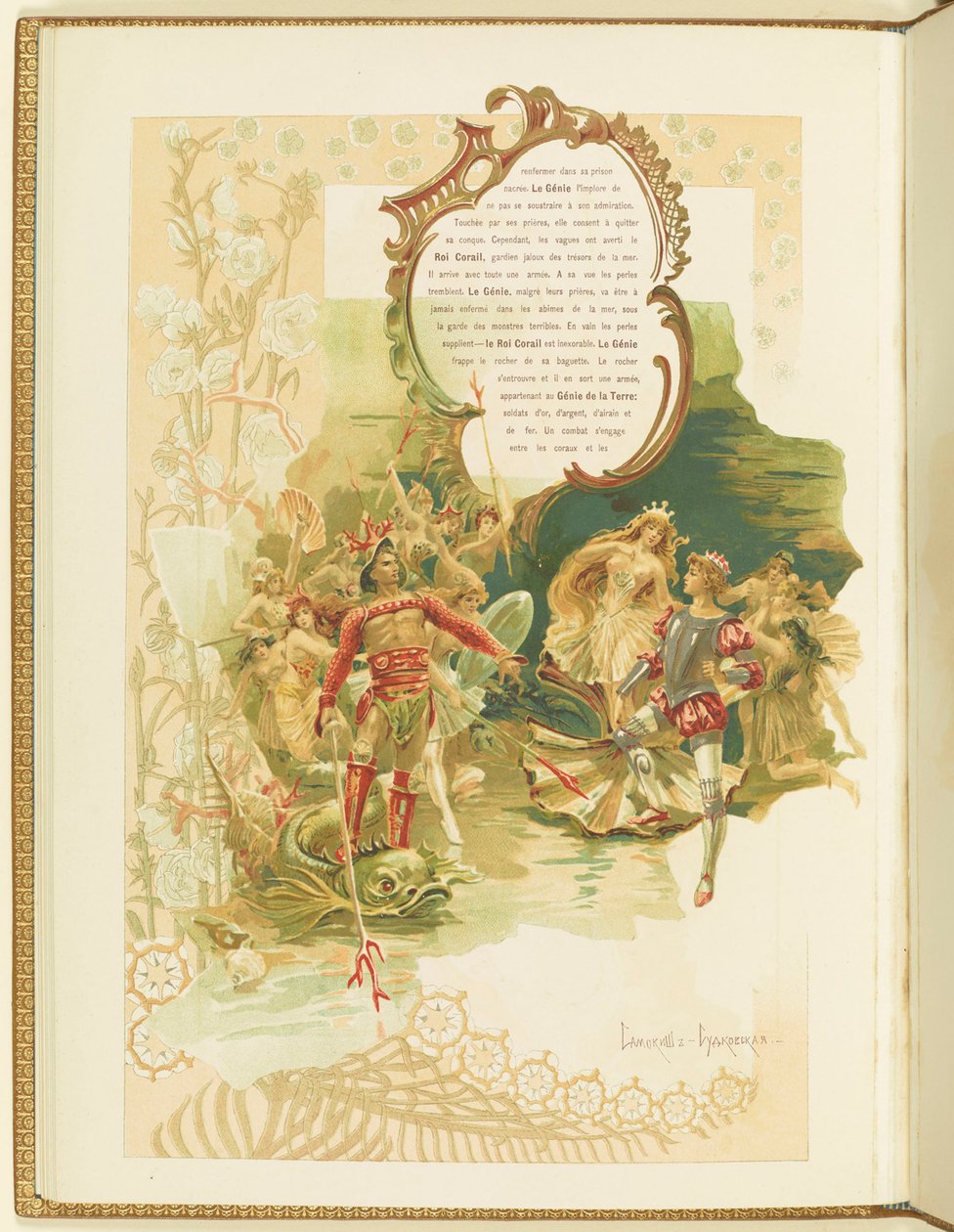 Műsor Marius Petipa és Riccardo Drigo La Perle című balettjéhez, 1896. alkotó: Elena Petrovna Samokish Sudkovskaya