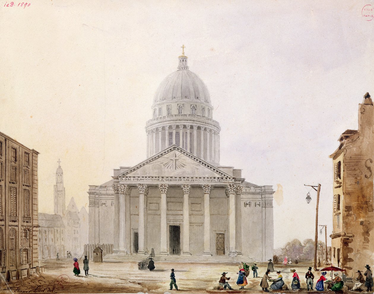 A Pantheon, 1820 körül alkotó: Eleonore Linet