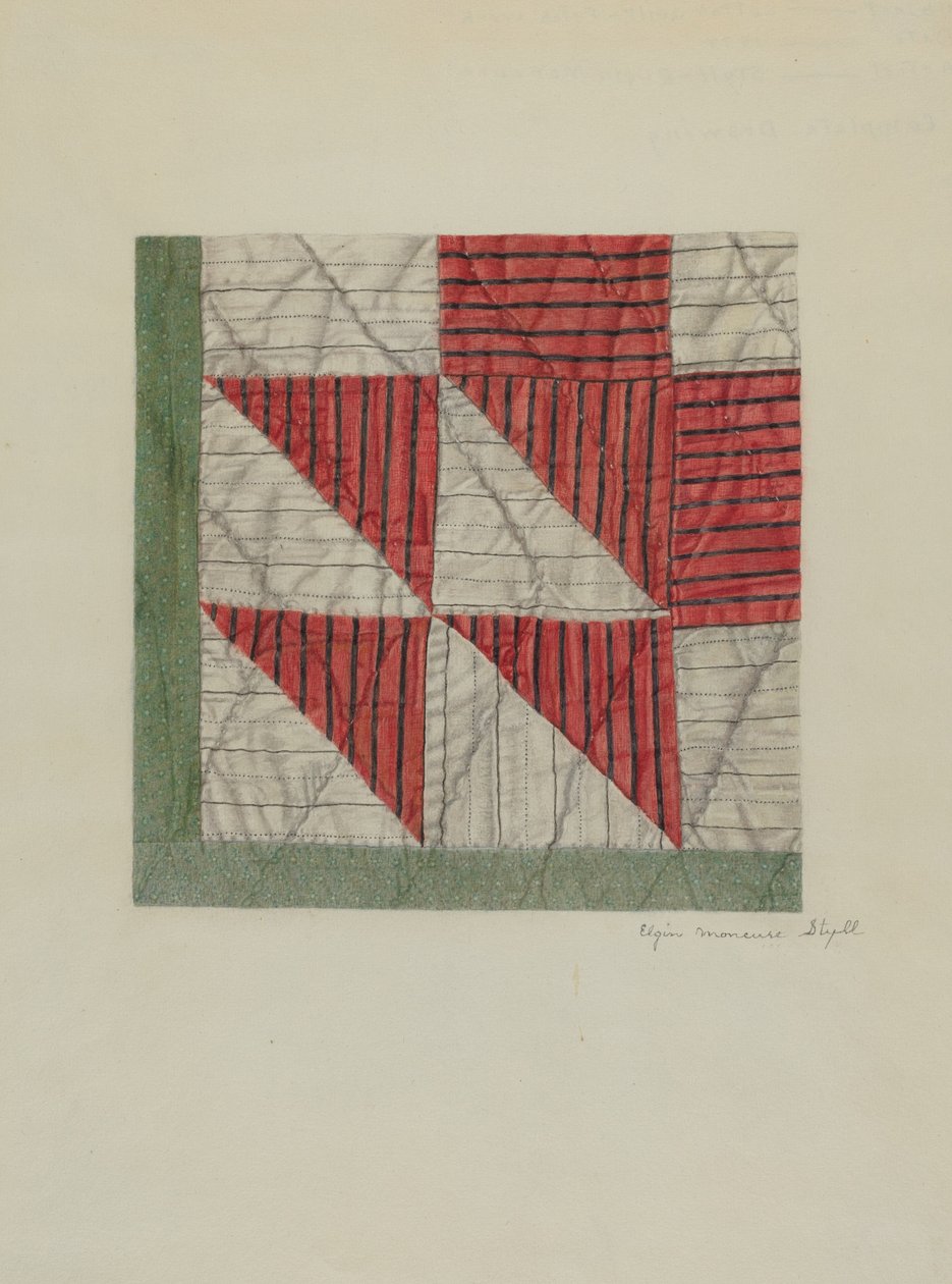 Patchwork paplan alkotó: Elgin Moncure Styll