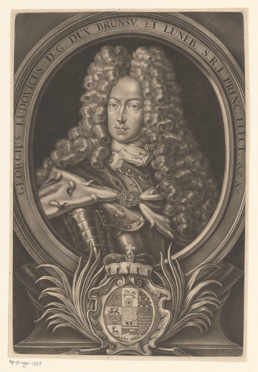 Georg Ludwig, Nagy-Britannia és Írország királyának portréja alkotó: Elias Christopf Heiss